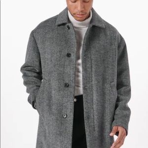 Relaxed Wool-Blend Mac Coat